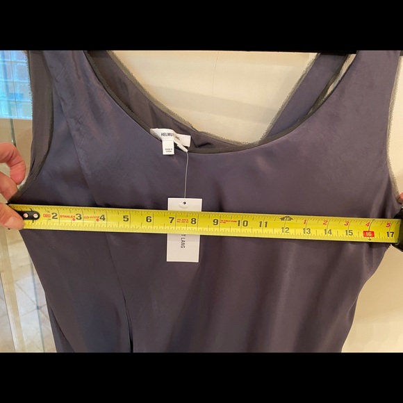Helmut Lang charcoal satin mini dress - Picture 7 of 7